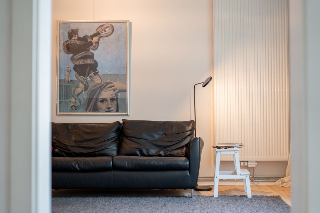Vierseitenhof bei Brandenburg – Wohnzimmer mit Leseecke